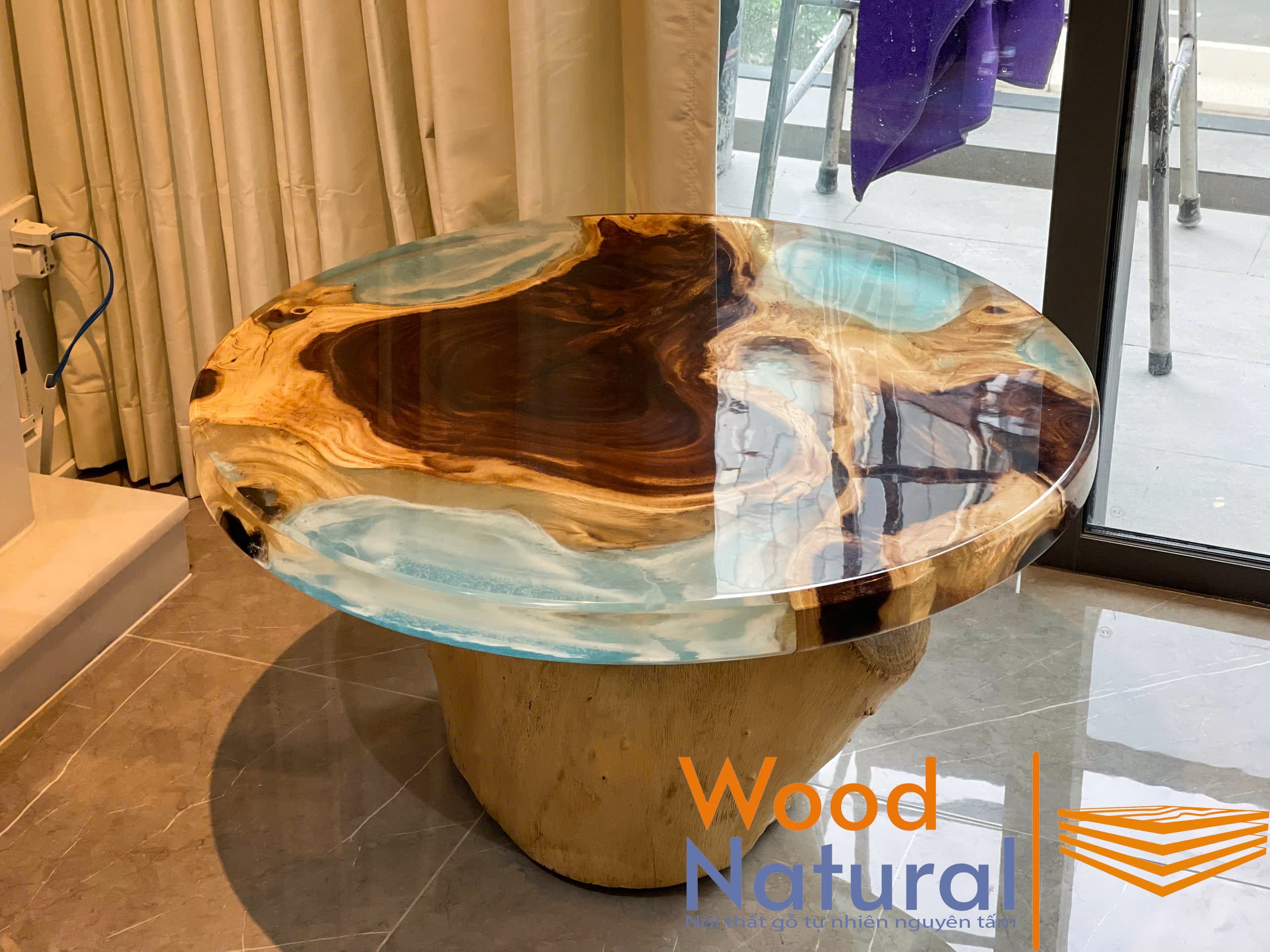 Bàn trà sofa Epoxy vân mây